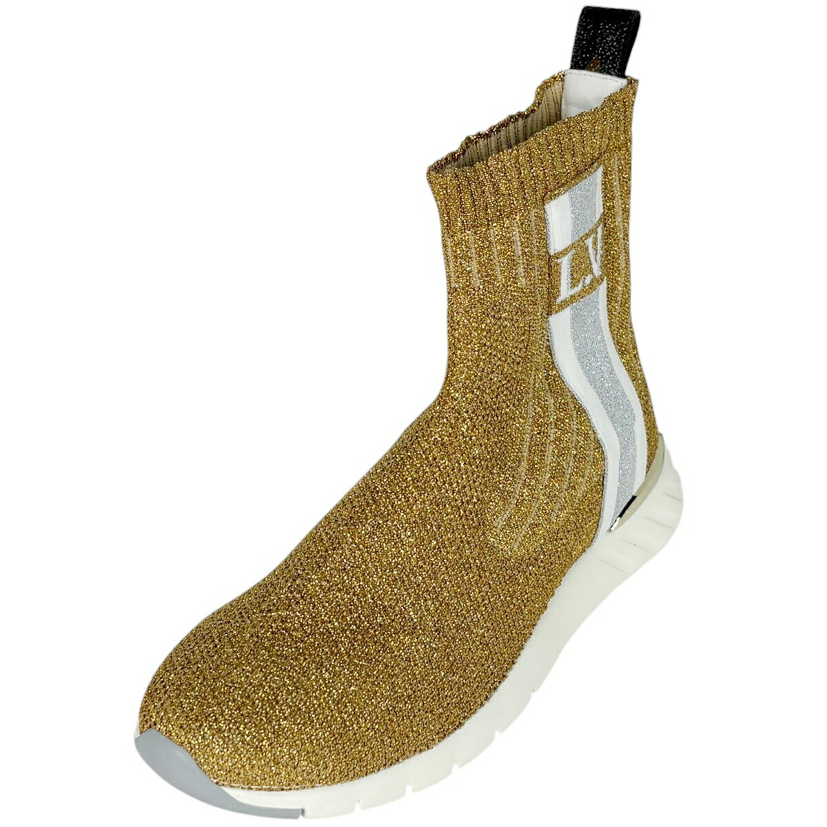 ルイ・ヴィトン Louis Vuitton ロゴ ソックススニーカー アフターゲームライン 靴 スニーカー ファブリック ゴールド レディース 【中古】