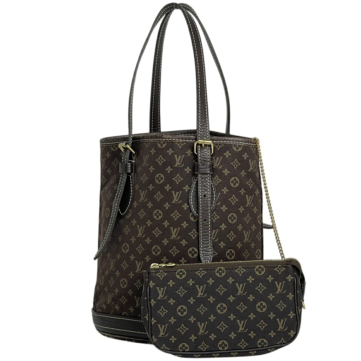 ルイ・ヴィトン Louis Vuitton バケットPM ショルダーバッグ バケツ型 トートバッグ モノグラムミニラン エベヌ(ブラウン) M95226 レディース 【中古】｜バイセル 店 59,400円