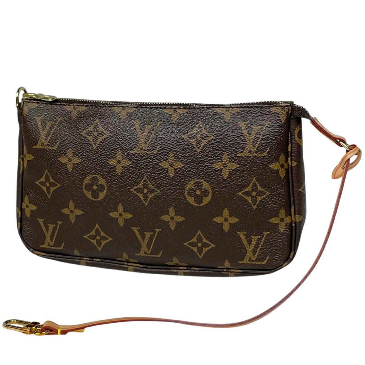 ルイ・ヴィトン Louis Vuitton ポシェット アクセソワール メイク コスメ 付属物合切袋 モノグラム 赤銅色 M51980 レディース 【中古】 msp39