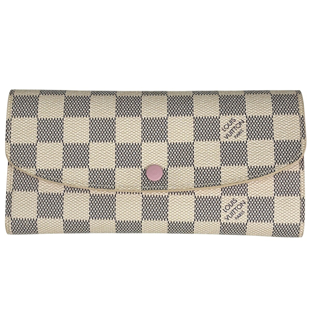 ルイ・ヴィトン Louis Vuitton ポルトフォイユ エミリー 長紙入れ ダミエアズール 白いこと ローズバレリーヌ N41625 レディース 【中古】