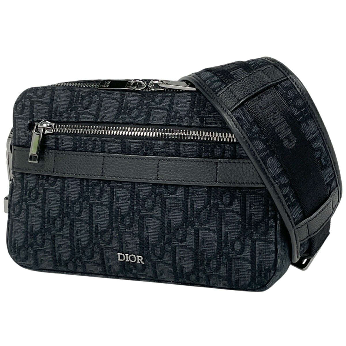 ディオール Christian Dior オブ西洋葱 ショルダーバッグ サファリ 帆布 黒いこと メンズ 【中古】