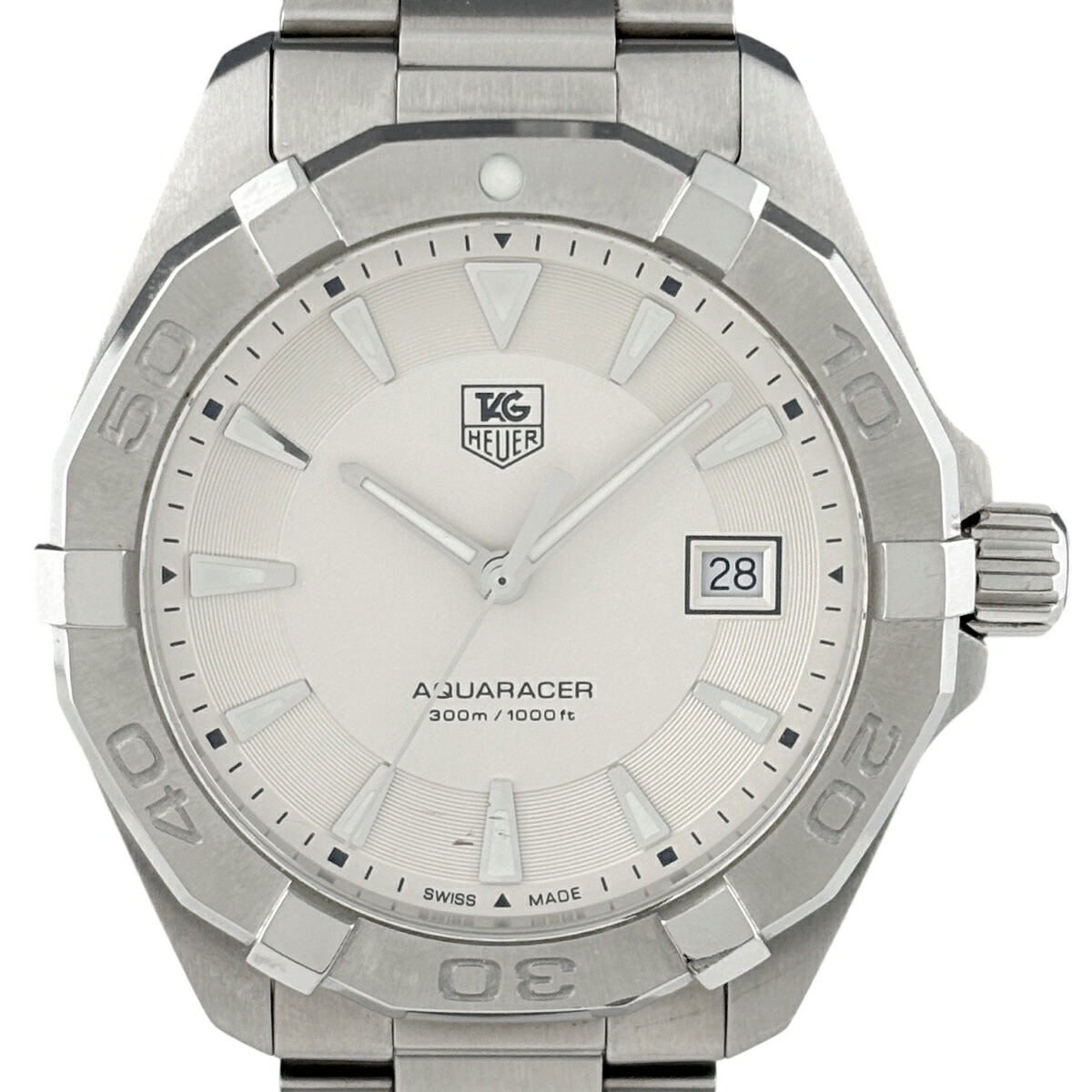タグホイヤー TAG HEUER アクアレーサー WAY1111 ウオッチ SS 石英 しろがね色 メンズ 【中古】 msp29