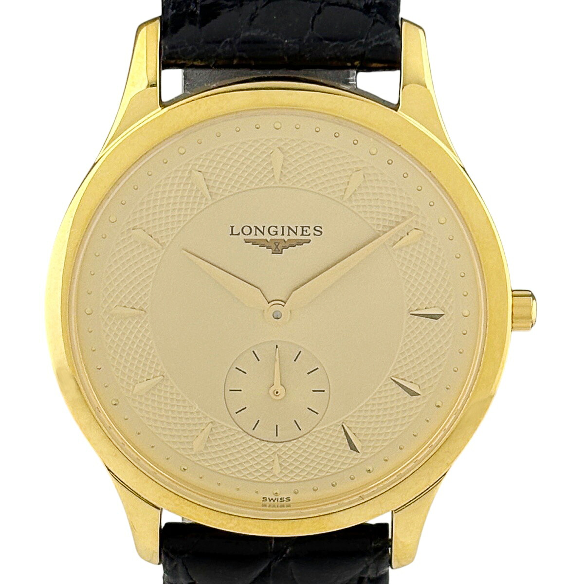 ロンジン LONGINES 地べた古典派音楽 L4.706.2 ウォッチ SS なめし革 SS 石英 ゴールド メンズ 【中古】