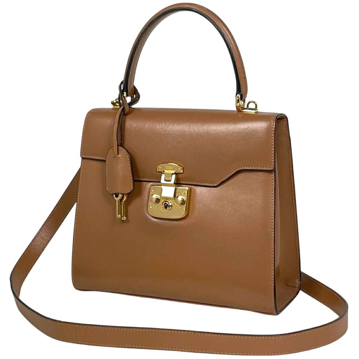 グッチ GUCCI レディロック ハンドバッグ 2WAY 000230258 オールドグッチ レザー ブラウン レディース 【中古】 msp39｜バイセル 店