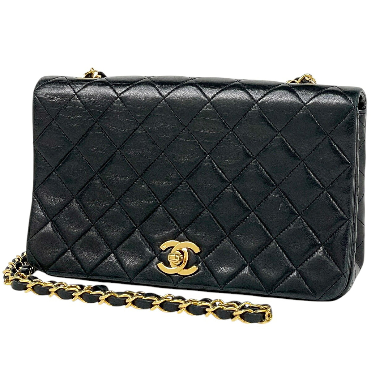 シャネル CHANEL マトラッセ シングル下げ翼 チェーン店 ショルダーバッグ ココマーク ショルダーバッグ なめし革 黒いこと A03568 レディース 【中古】 msp29