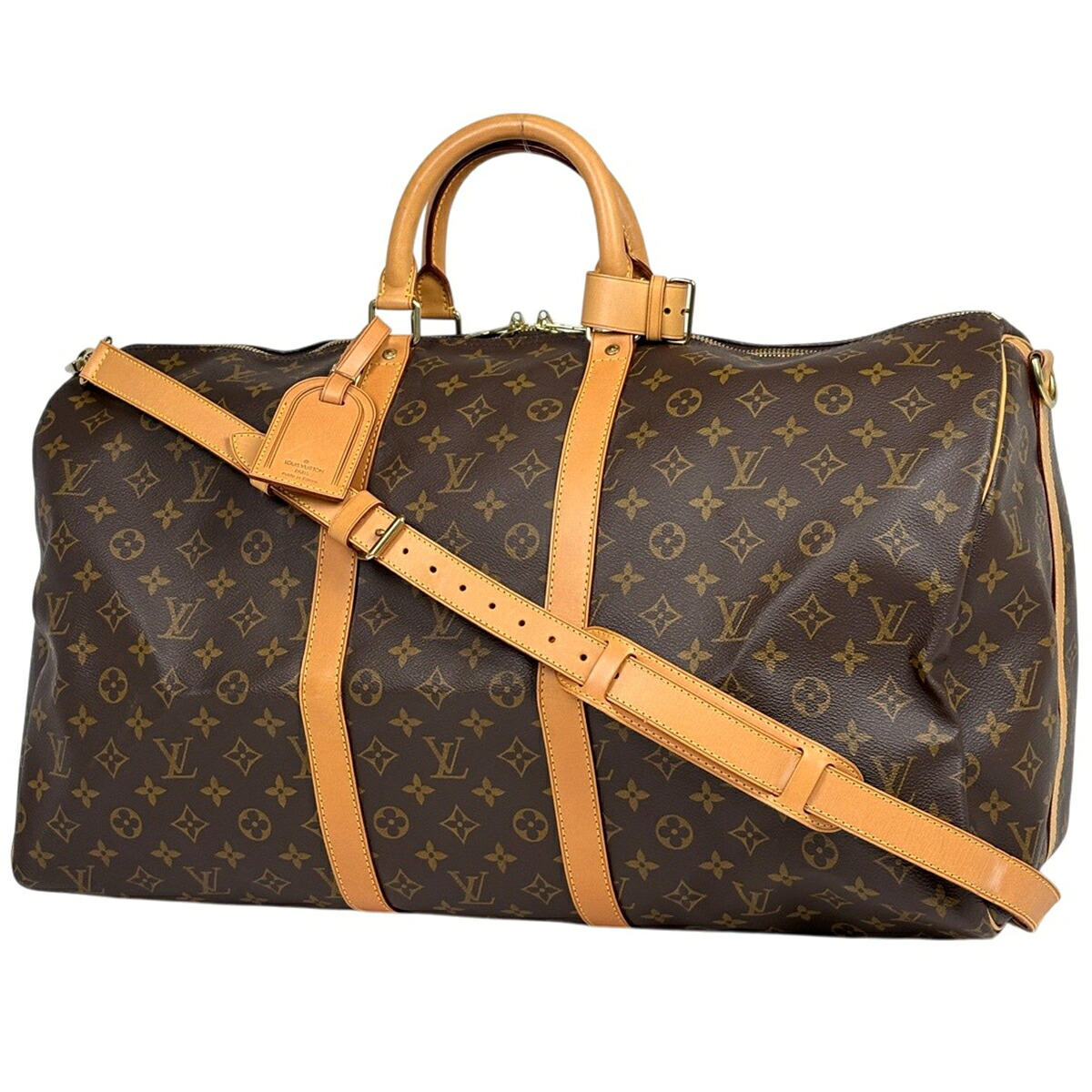 ルイ・ヴィトン Louis Vuitton キーポル バンドリエール55 ボストンバッグ モノグラム 赤銅色 M41414 レディース 【中古】