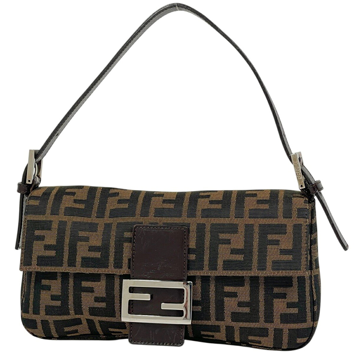 フェンディ FENDI ズッカ柄 マンマバゲット ハンドバック 一肩先 ショルダーバッグ 帆布 赤銅色 26424 レディース 【中古】