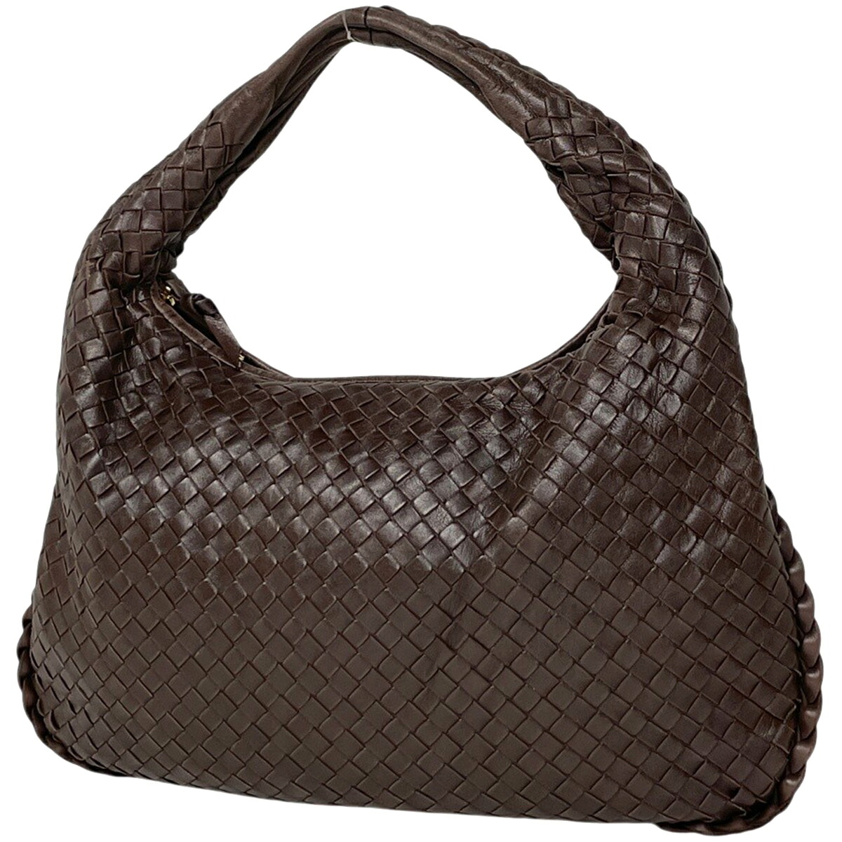 ボッテガヴェネタ BOTTEGAVENETA イントレチャート ショルダーバッグ ホー洋弓 なめし革 赤銅色 115653 レディース 【中古】
