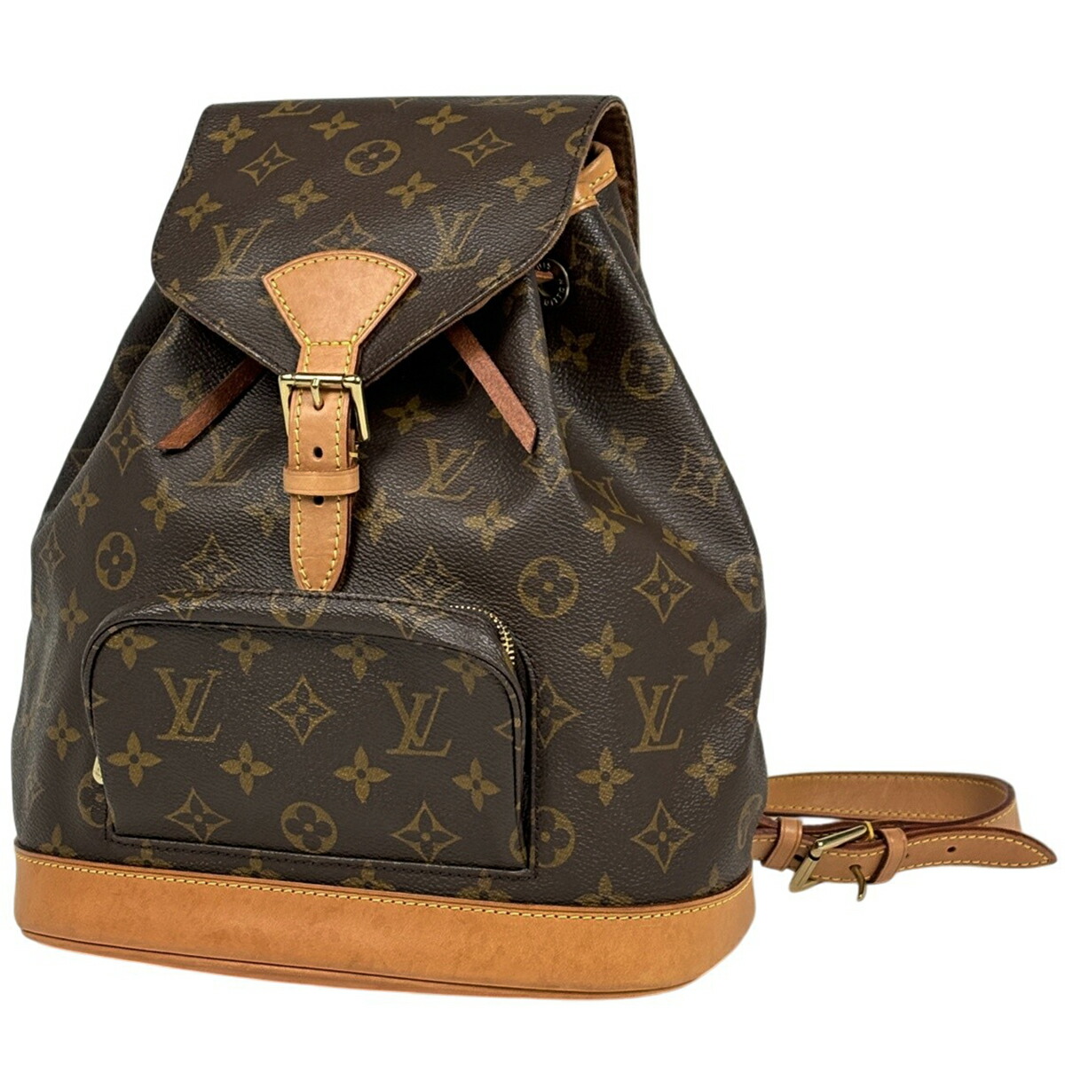 ルイ・ヴィトン Louis Vuitton モン掏摸MM 背嚢 モノグラム 赤銅色 M51136 レディース 【中古】