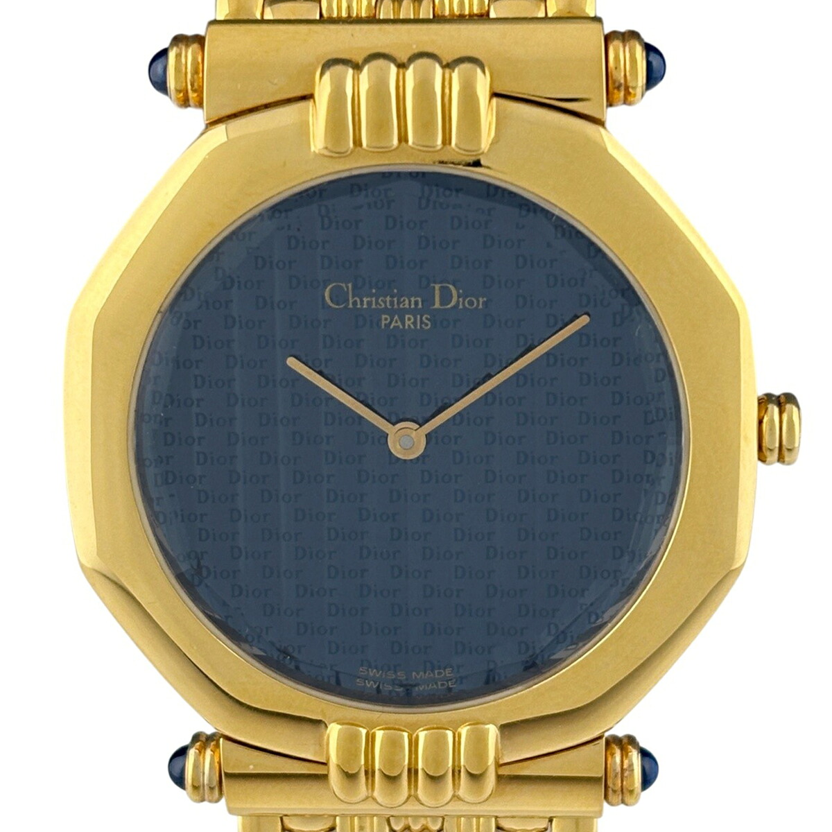 ディオール Christian Dior 律動的な調子 63151 ウォッチ SS GP 石英 青色系 メンズ 【中古】