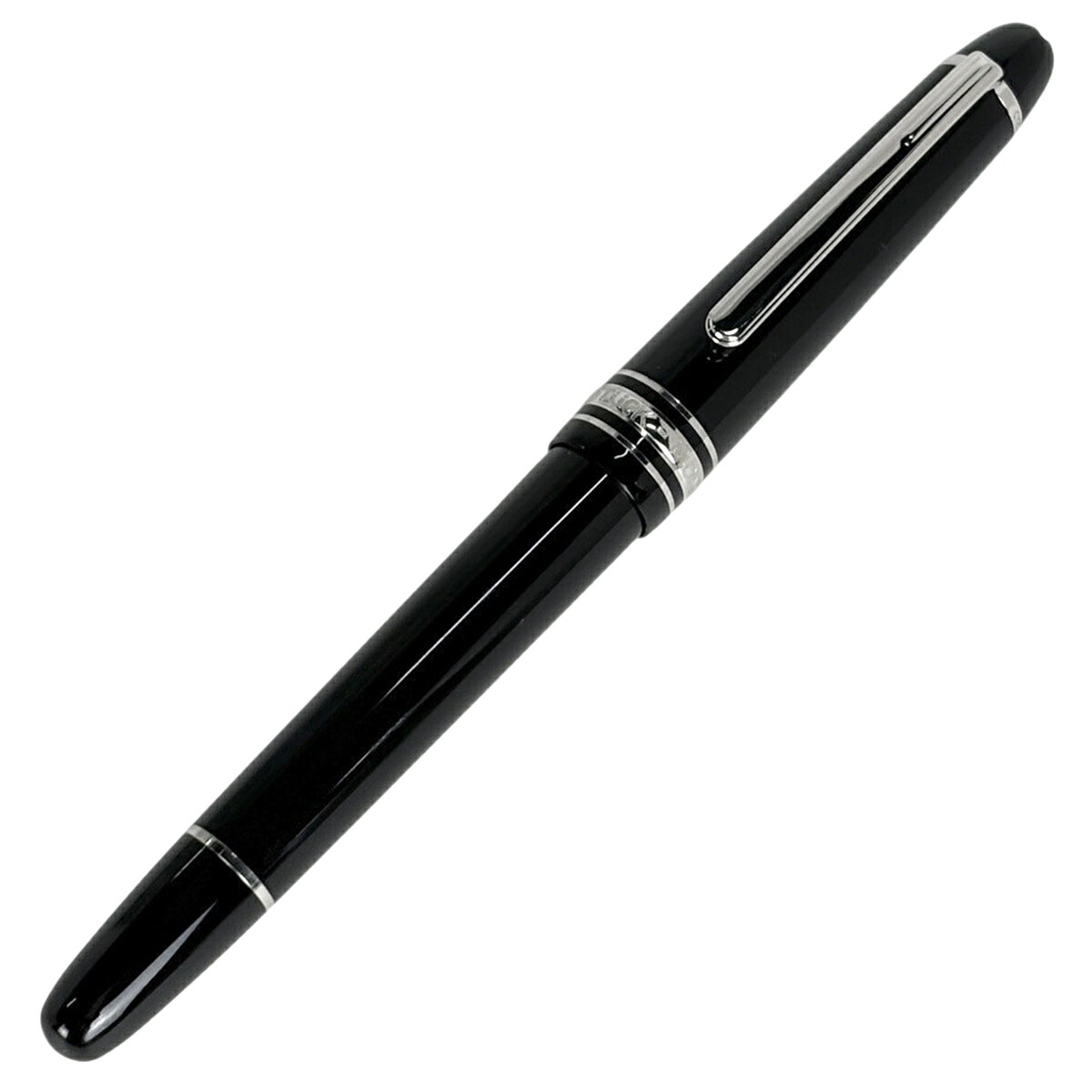 モンブラン MONTBLANC マイスターシュテュック 万年筆 フレデリック ショパン 両用式 メタル レジン シルバー ブラック レディース 【中古】