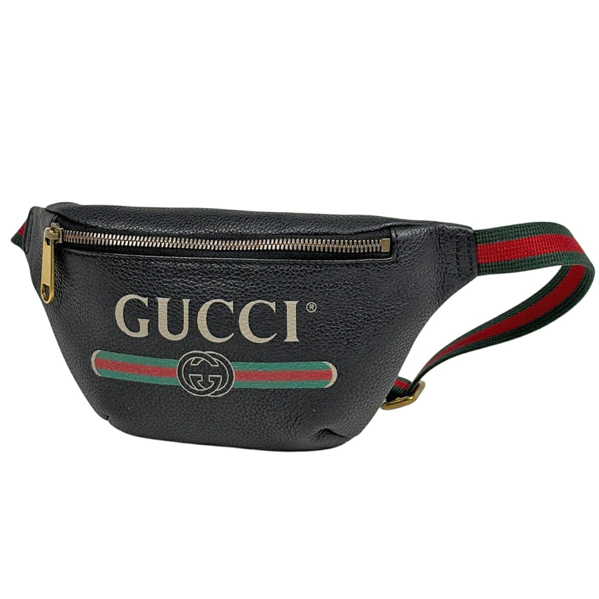 グッチ GUCCI ロゴタイプ 酉の方角御徒面子 なめし革 黒いこと 527792 レディース 【中古】
