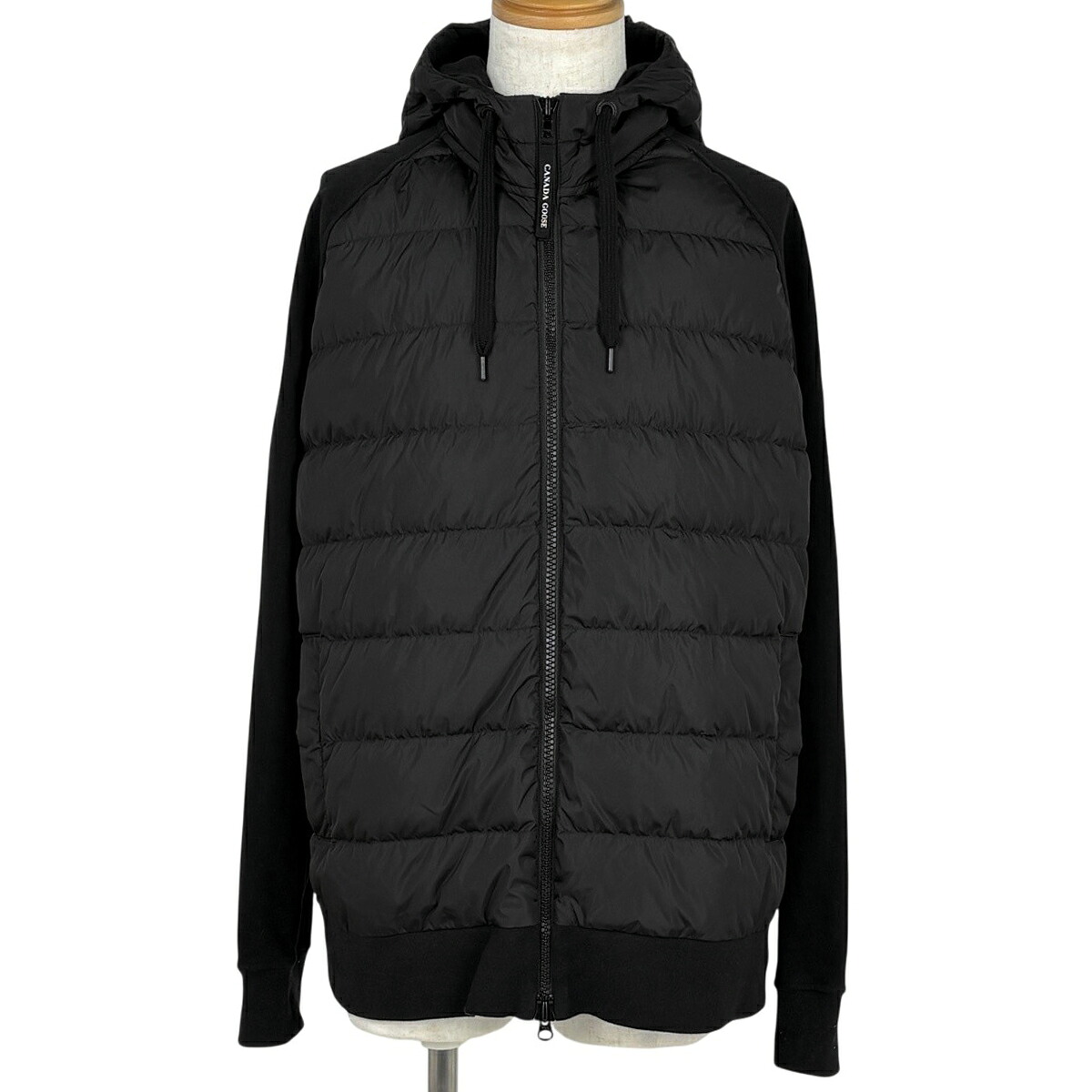 カナダグース CANADA GOOSE ハイブリッジ ヒューロン フルジップ フーディー アウター ダウンジャケット ブラック メンズ 【中古】 msp39|バイセル 店