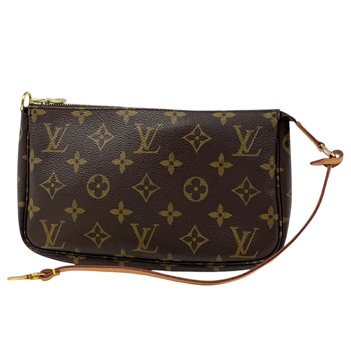 ルイ・ヴィトン Louis Vuitton ポシェット アクセソワール メイク コスメ 付属物合切袋 モノグラム 赤銅色 M51980 レディース 【中古】 msp29