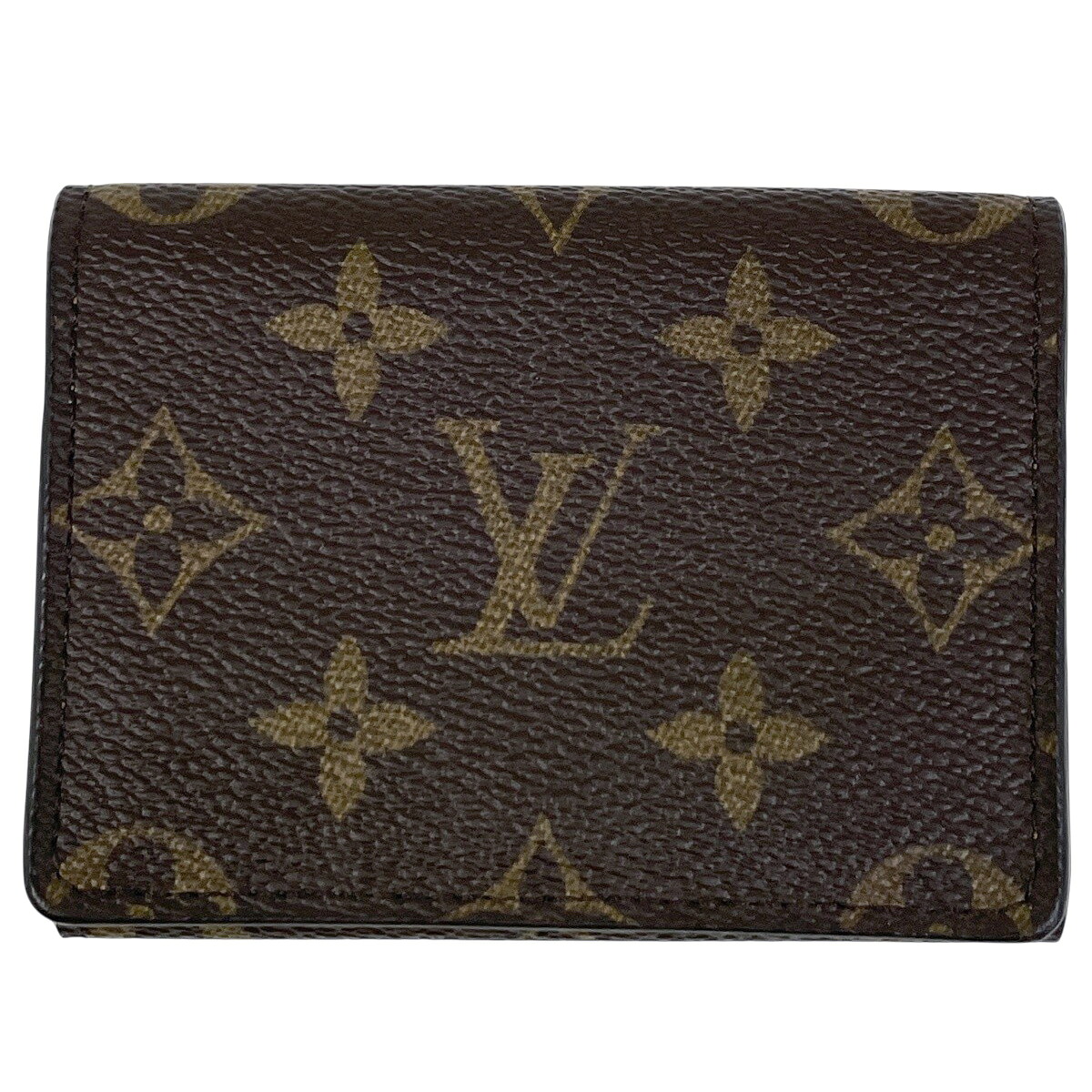 ルイ・ヴィトン Louis Vuitton アンヴェロップ ブーム ドゥ ヴィジット 歌留多入れもの モノグラム 赤銅色 M63801 レディース 【中古】