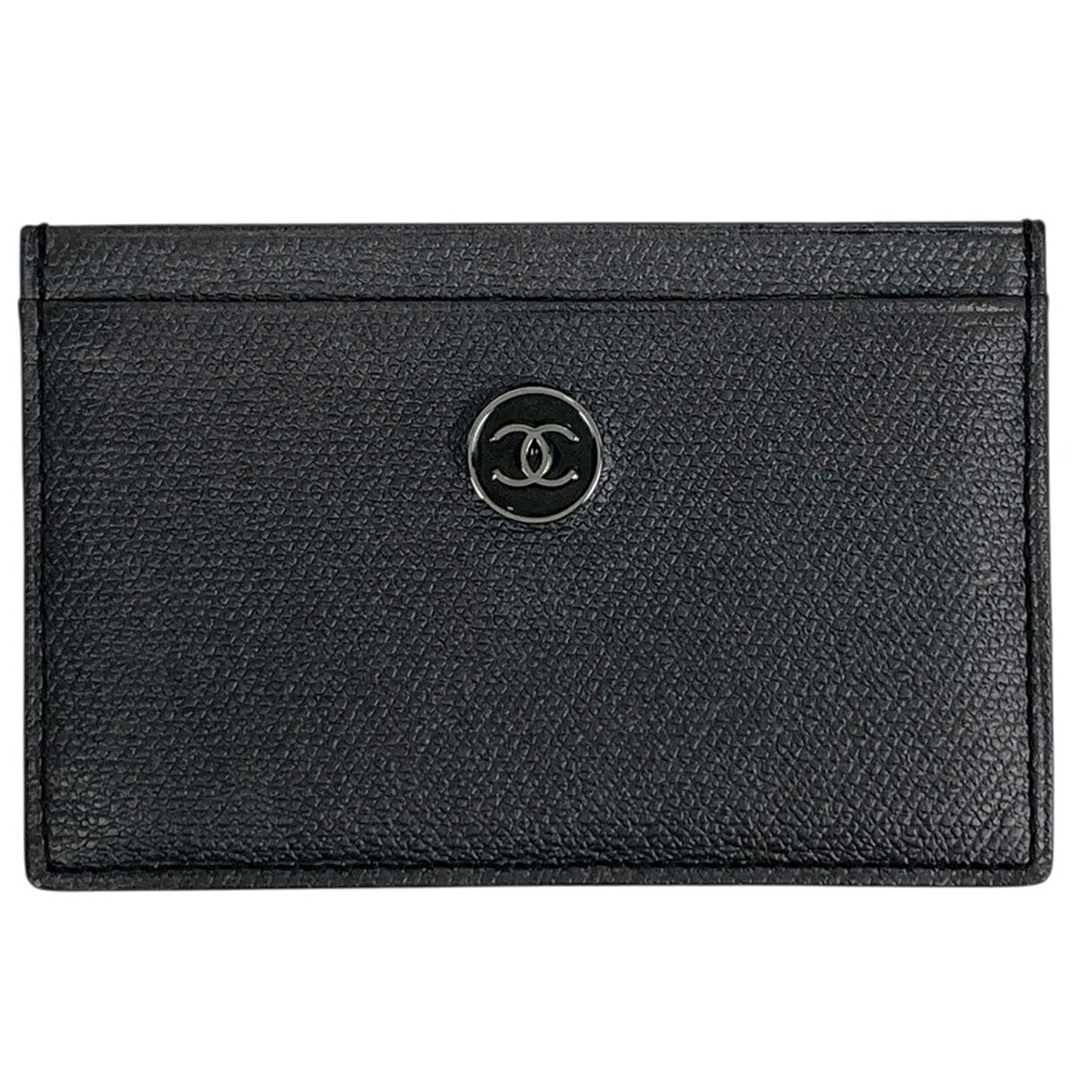 シャネル CHANEL ココボタン 歌留多入れもの なめし革 黒いこと A20906 レディース 【中古】