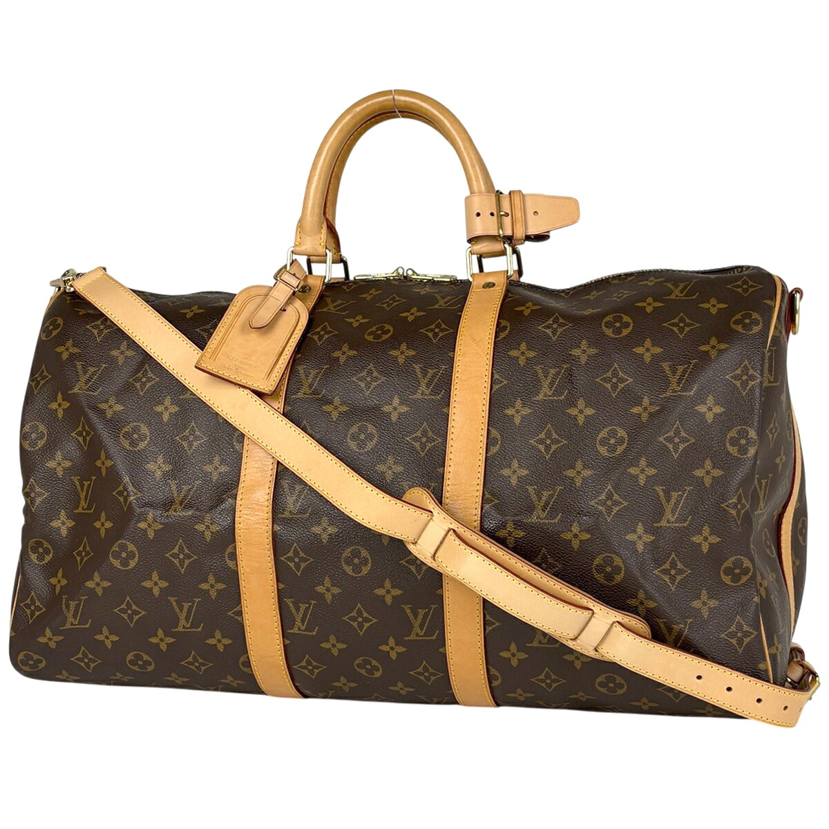 ルイ・ヴィトン Louis Vuitton キーポル バンドリエール50 2WAY ボストンバッグ モノグラム 赤銅色 M41416 レディース 【中古】