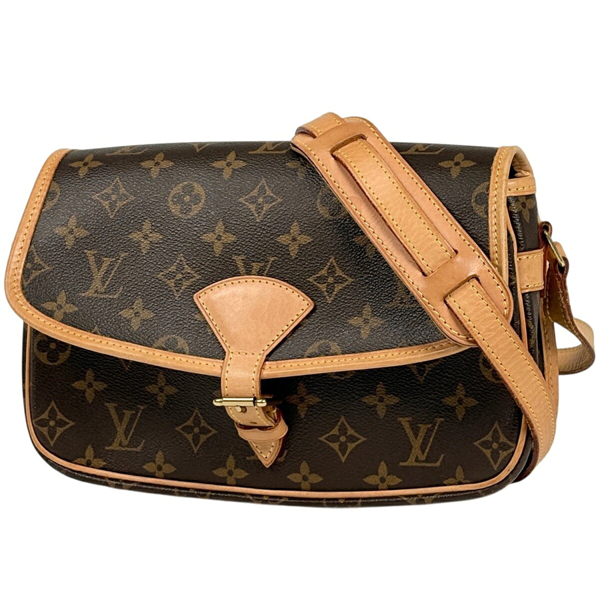 ルイ・ヴィトン Louis Vuitton ソローニュ 曲がった掛け ショルダーバッグ モノグラム 赤銅色 M42250 レディース 【中古】