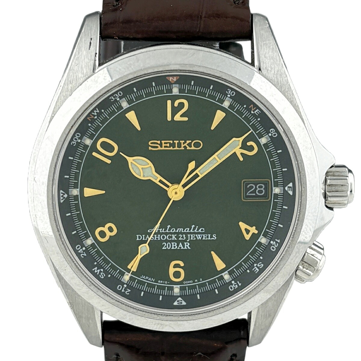 セイコー SEIKO メカニカル アルピニスト 6R15-00E0 腕時計 SS 自動巻き グリーン系 メンズ 【中古】 msp29｜バイセル 店