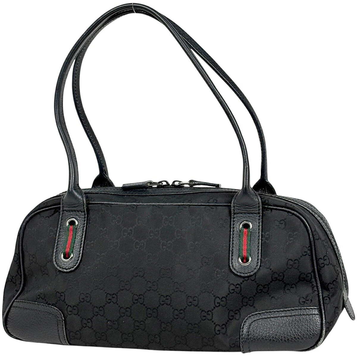 グッチ GUCCI GG柄 ショルダーバッグ シェリー酒伝達ルート ウェッブ ナイロン 黒いこと 293594 レディース 【中古】 msp29