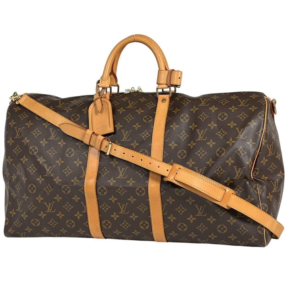 ルイ・ヴィトン Louis Vuitton キーポル バンドリエール55 ボストンバッグ モノグラム 赤銅色 M41414 レディース 【中古】