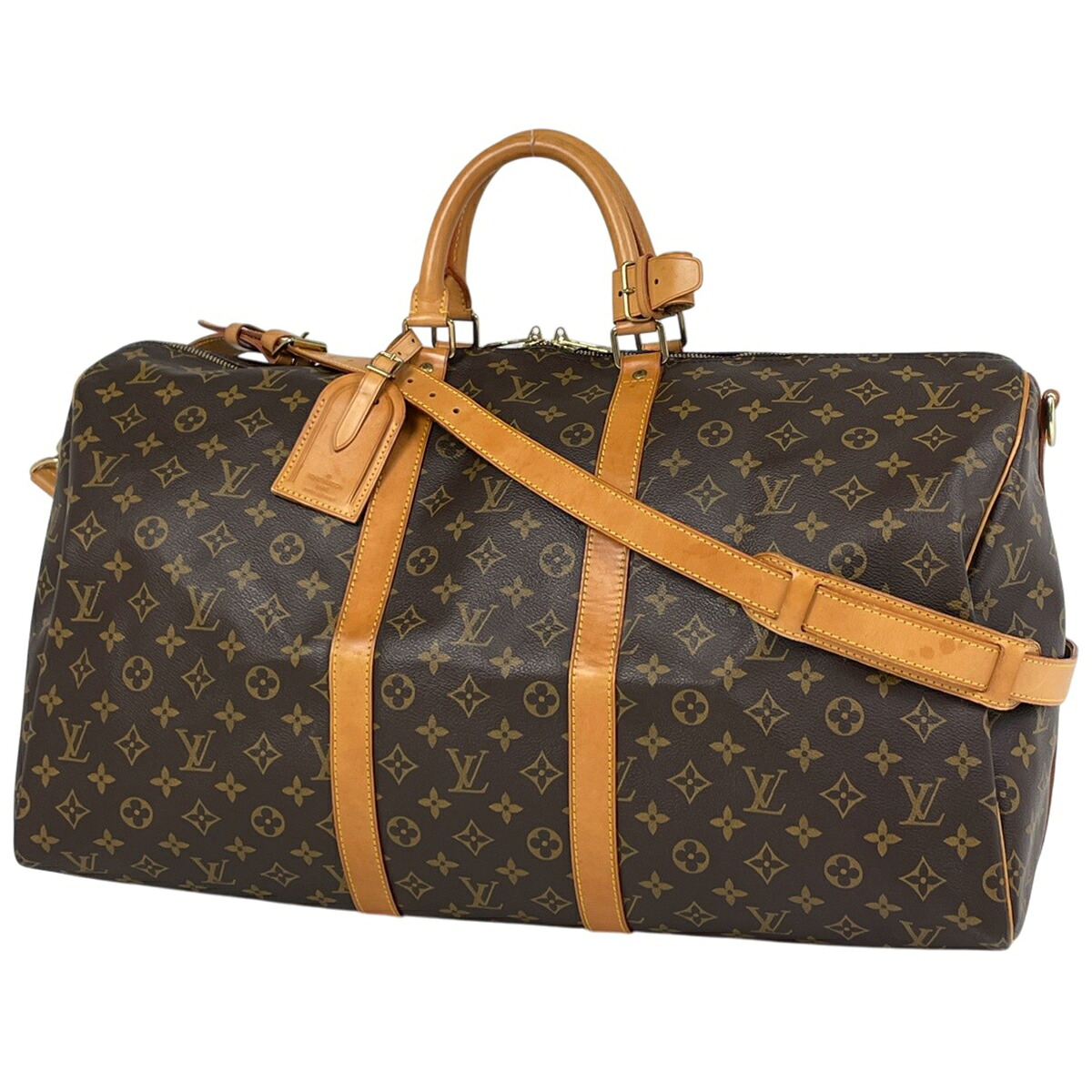 ルイ・ヴィトン Louis Vuitton キーポル バンドリエール55 ボストンバッグ モノグラム 赤銅色 M41414 レディース 【中古】 msp29