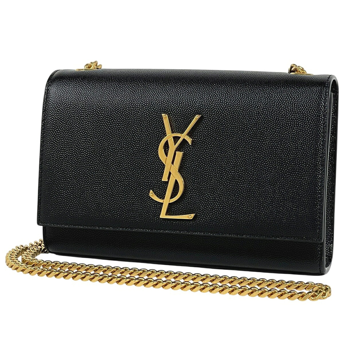 イヴ・サンローラン YVES SAINT LAURENT ケイト スモール チェーン ショルダーバッグ レザー ブラック 469390 レディース 【中古】 msp39|バイセル 店