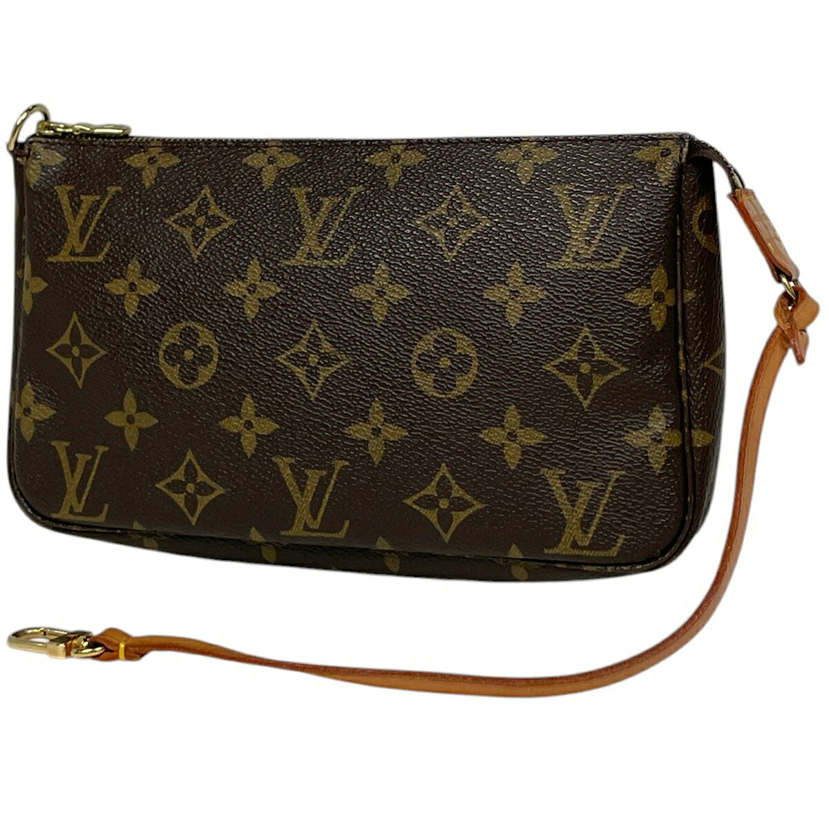 ルイ・ヴィトン Louis Vuitton ポシェット アクセソワール メイク コスメ 付属物合切袋 モノグラム 赤銅色 M51980 レディース 【中古】 msp29