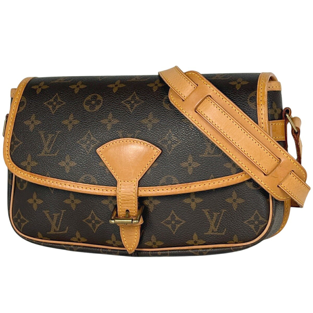 ルイ・ヴィトン Louis Vuitton ソローニュ 曲がった掛け ショルダーバッグ モノグラム 赤銅色 M42250 レディース 【中古】