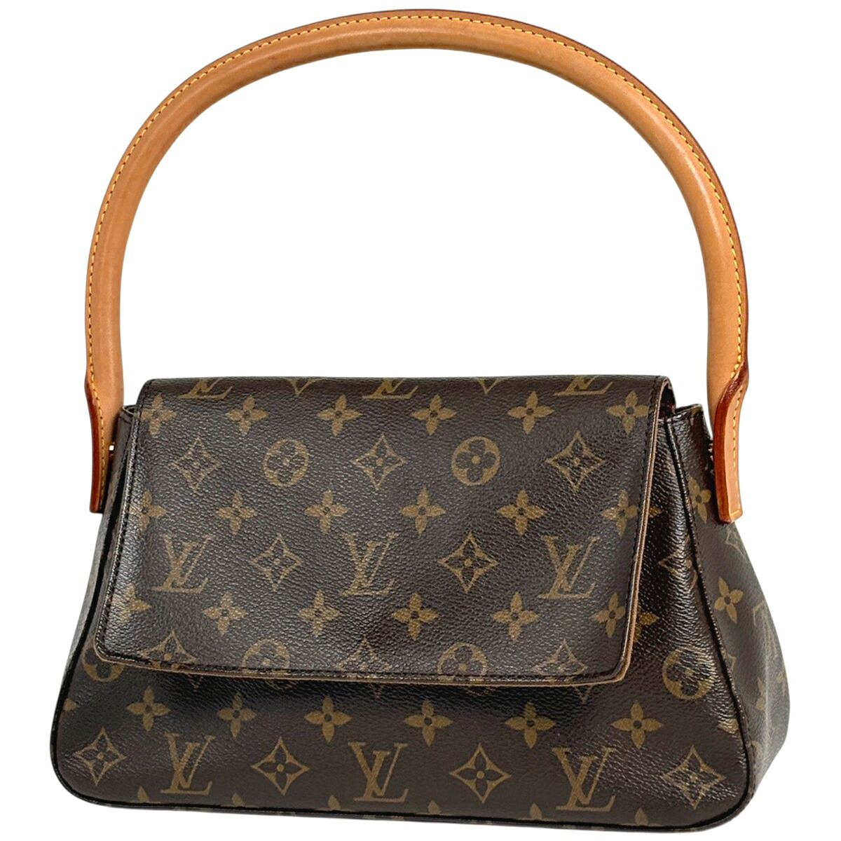 ルイ・ヴィトン Louis Vuitton ミニ ルーピング 肩かけ 壱肩部 ハンドバック ショルダーバッグ モノグラム 赤銅色 M51147 レディース 【中古】