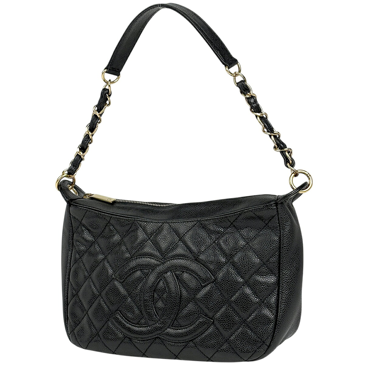 シャネル CHANEL ココマーク チェーン店 ショルダーバッグ マトラッセ キャビア人はだ 黒いこと レディース 【中古】