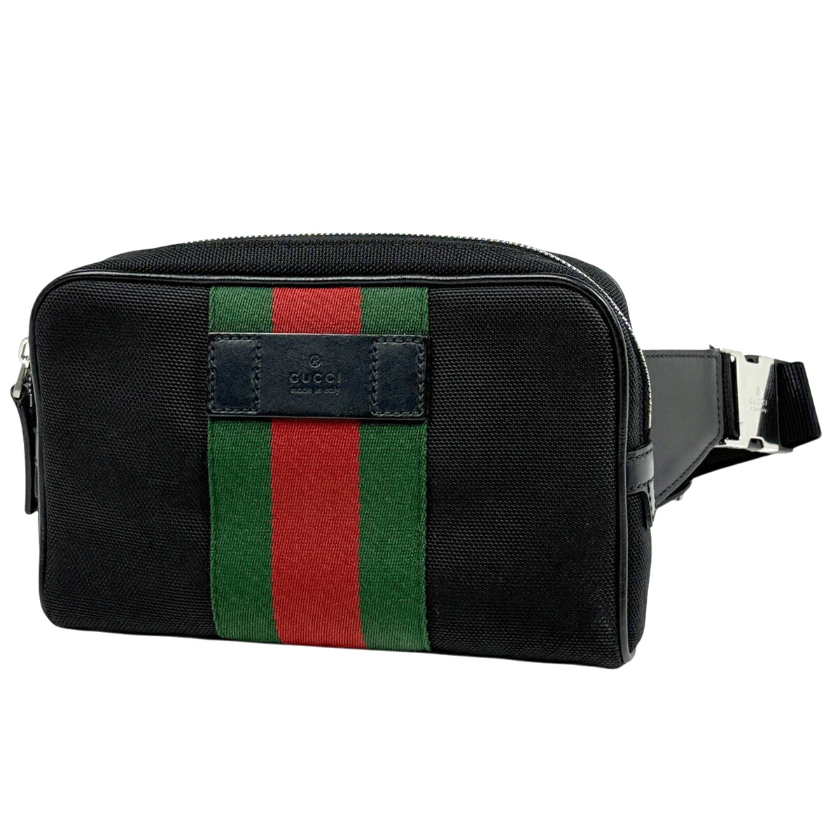 グッチ GUCCI シェリー酒伝達ルート 酉の方角御徒面子 ウェッブ 帆布 黒いこと 630919 レディース 【中古】 msp29