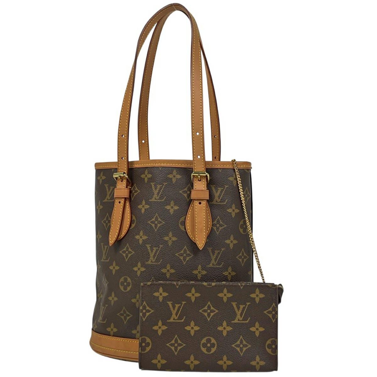 ルイ・ヴィトン Louis Vuitton プチ バケットPM トートバッグ モノグラム ブラウン M42238 レディース 【中古】 msp29|バイセル 店