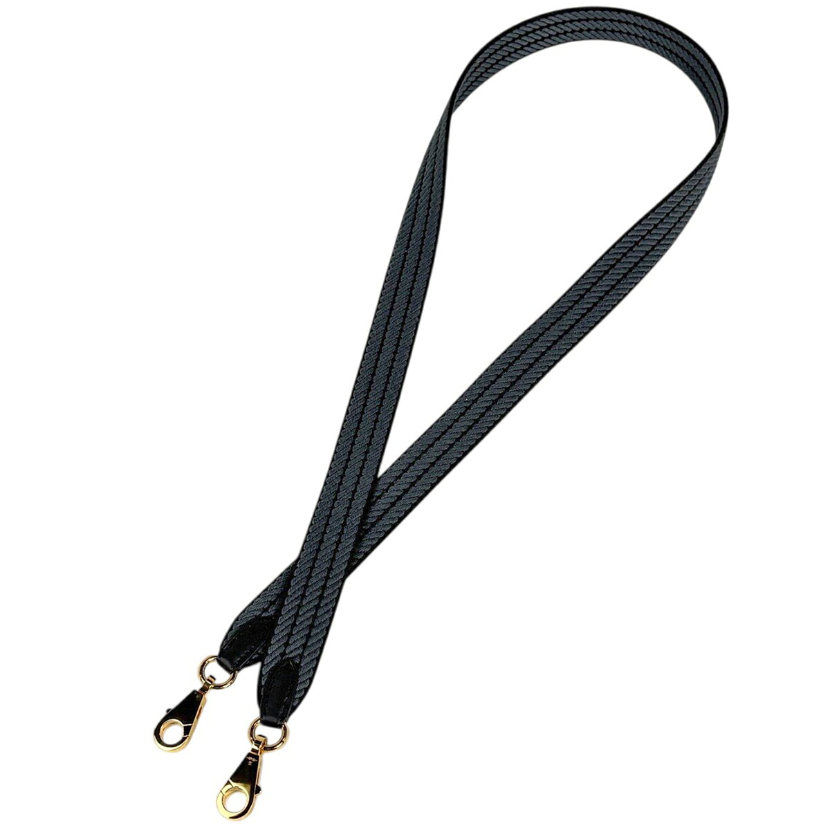 エルメス HERMES バンドリエール サングル コルダージュ ストラップ 帆布 黒いこと 薄墨色 レディース 【中古】 msp29