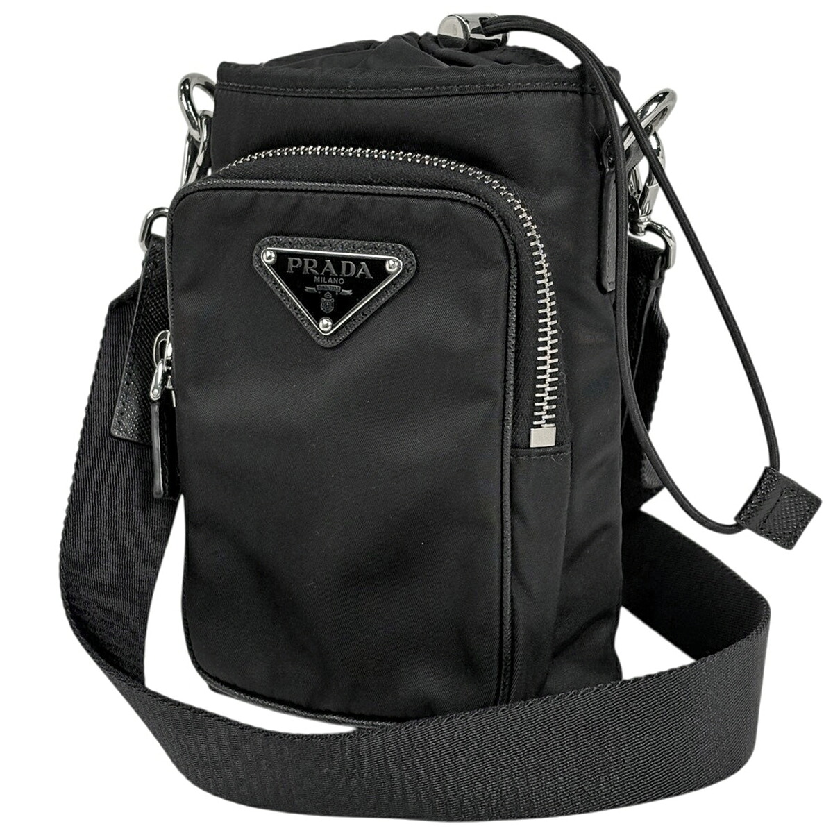 プラダ PRADA Re-Nylon スマートフォンケース ナイロン ネロ(ブラック) 2ZH155 レディース 【中古】 msp39|バイセル 店