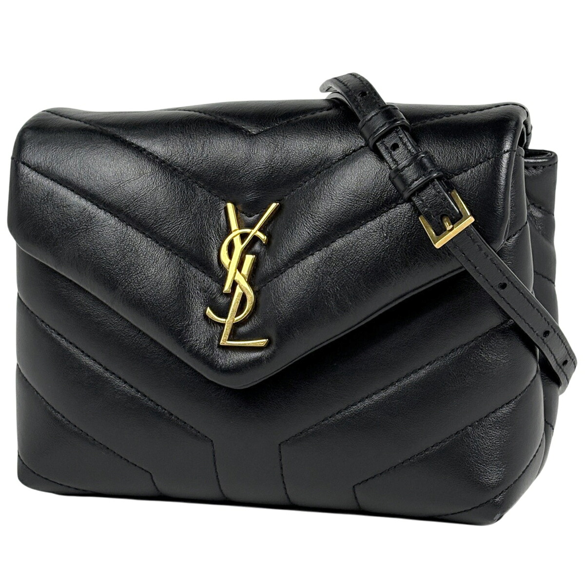 イヴ・サンローラン YVES SAINT LAURENT ルル トイバッグ ショルダーバッグ レザー ブラック 678401 レディース 【中古】 msp29|バイセル 店