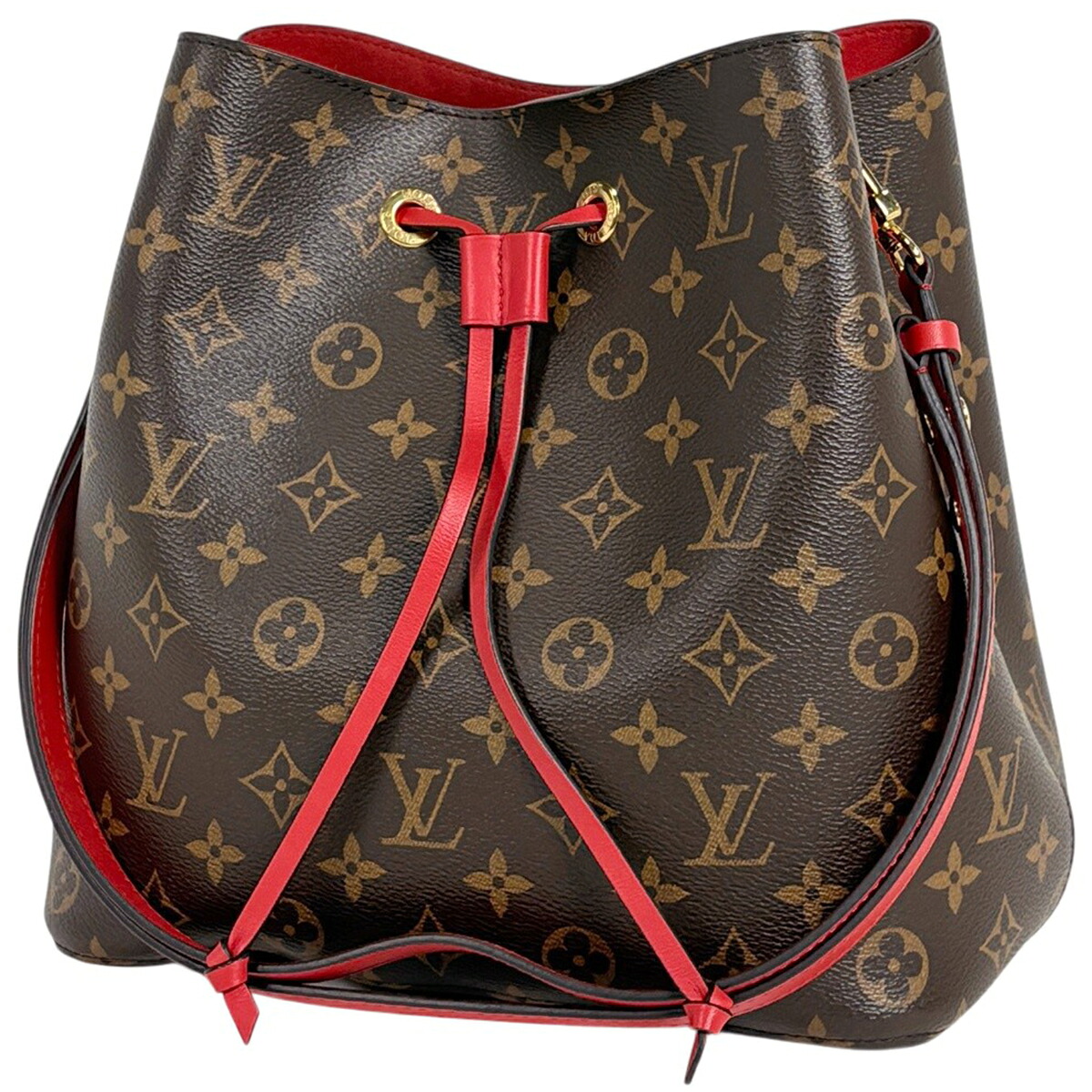 ルイ・ヴィトン Louis Vuitton ネオノエ 合切袋型 肩かけ 曲がった掛け ショルダーバッグ モノグラム コクリコ(赤いこと) 赤銅色 M44021 レディース 【中古】 msp29
