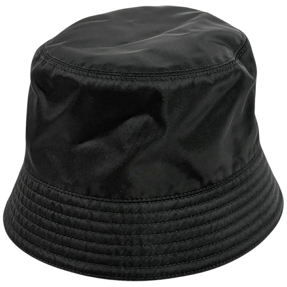 プラダ PRADA ロゴプレート バケットハット RE-NYLON 帽子 ハット ナイロン ブラック レディース 【中古】 msp29｜バイセル 店