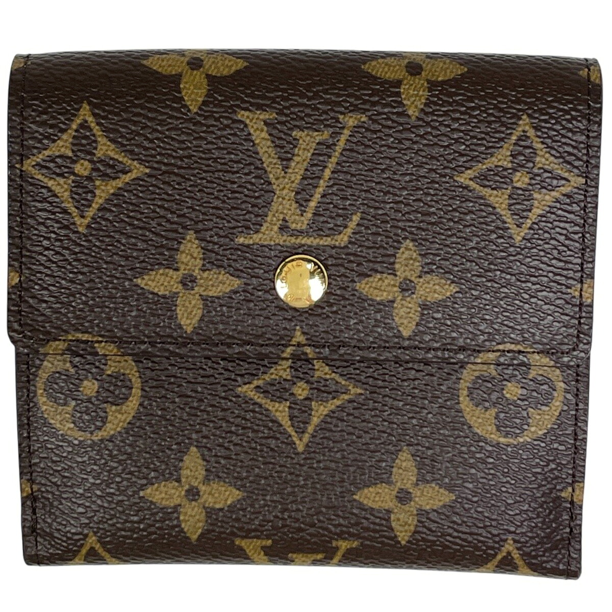 ルイ・ヴィトン Louis Vuitton ポルトフォイユ エリーズ W引っかかり 三つ折り紙入れ モノグラム 赤銅色 M61654 レディース 【中古】