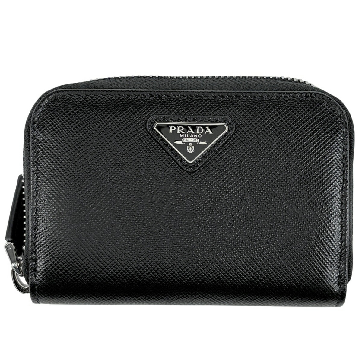 プラダ PRADA ロゴタイプ一皿 ラウンドチャック コインケース 2WAY サフィアーノレザー ネロ(黒いこと) 2MR021 レディース 【中古】