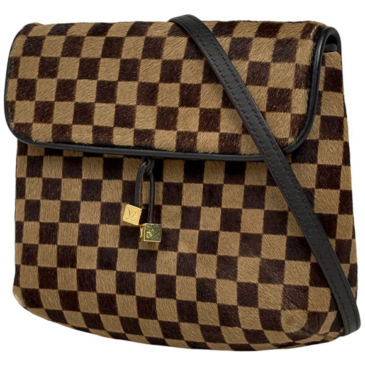 ルイ・ヴィトン Louis Vuitton ガゼル ハラコ ショルダーバッグ ダミエソバージュ ブラウン M92130 レディース 【中古】｜バイセル 店 51,480円