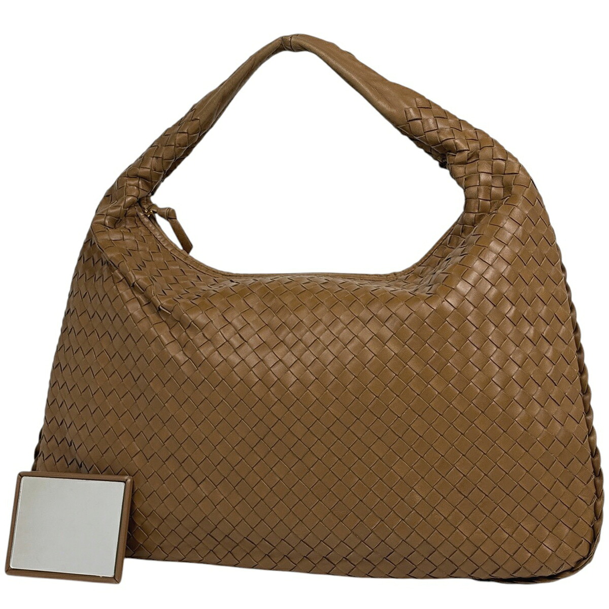 ボッテガヴェネタ BOTTEGAVENETA イントレチャート ショルダーバッグ ホー洋弓 なめし革 赤銅色 115654 レディース 【中古】