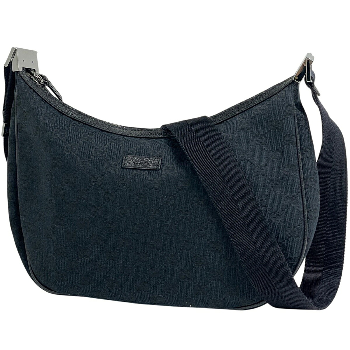 グッチ GUCCI GG柄 ショルダーバッグ GG帆布 黒いこと 122790 レディース 【中古】