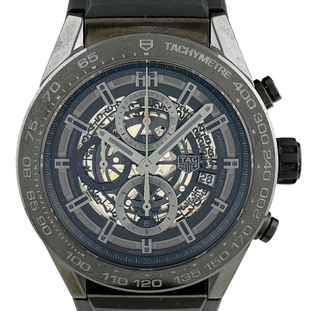 タグホイヤー TAG HEUER カレラ キャリバー ホイヤー01 CAR2A90 ウォッチ 陶芸 思われ人 自動小銃一巻き 黒いこと メンズ 【中古】