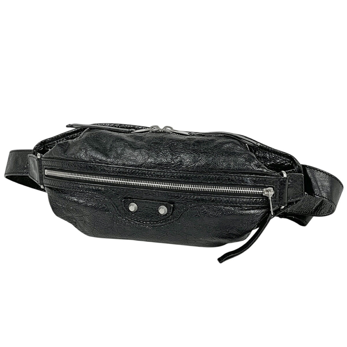 バレンシアガ BALENCIAGA クラシックネオリフト ボディバッグ レザー ブラック 542013 レディース 【中古】 msp29｜バイセル 店 54,900円