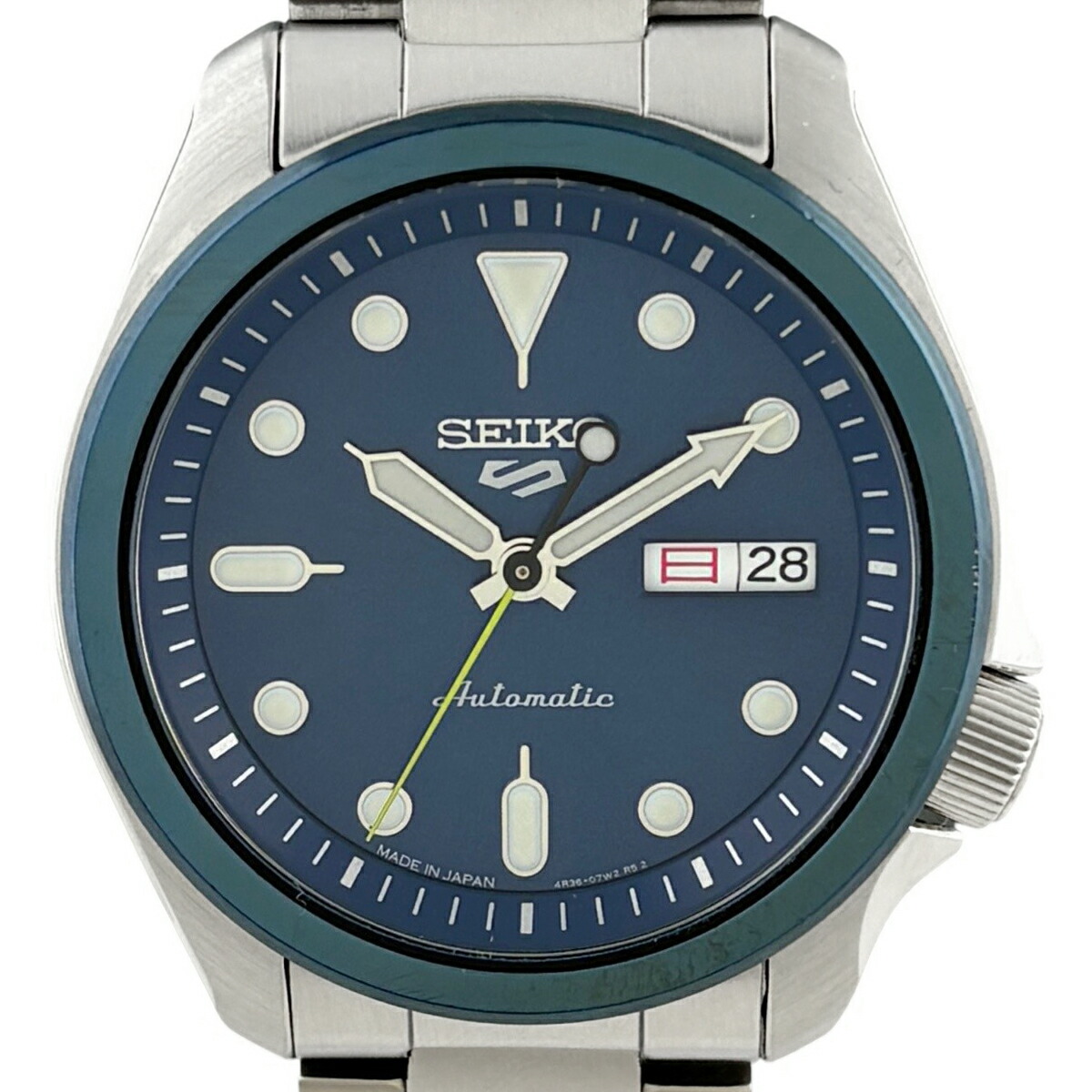 【お墨付き】セイコー SEIKO 5運動競技 ジャパン寄せあわせ 2020 SBSA061/4R36-08M0 ウオッチ SS 自動小銃一巻き 青碧系 メンズ 【中古】