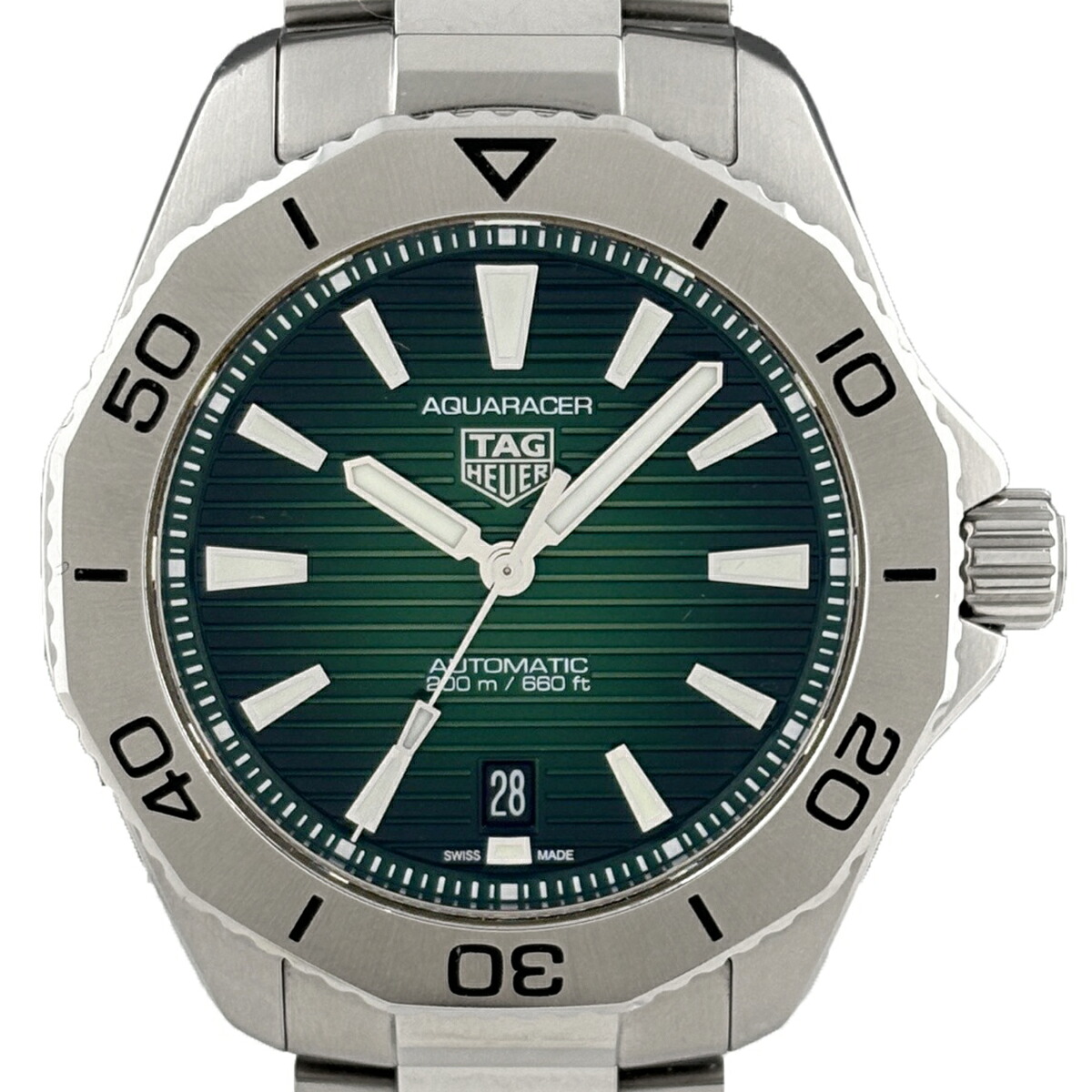 【御墨付き】タグホイヤー TAG HEUER アクアレーサー 職業的 200 WBP2115/BA0627 ウォッチ SS 自動小銃一巻き 緑であること系 メンズ 【中古】