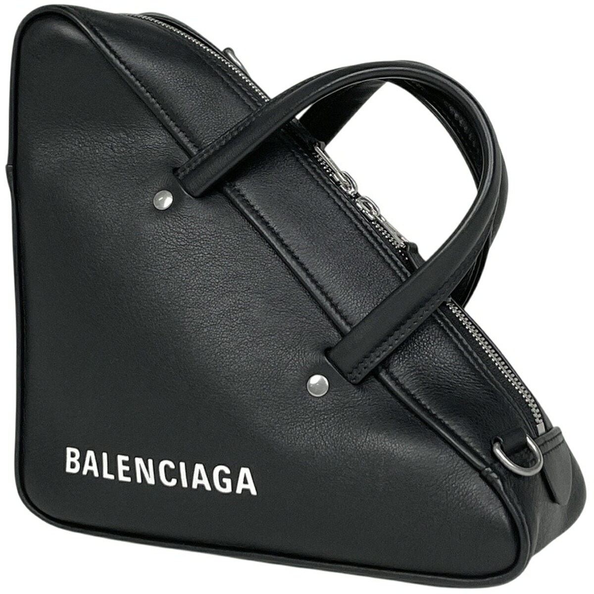 バレンシアガ BALENCIAGA トライアングル ダッフルS レザー ブラック 476975 レディース 【中古】 msp29｜バイセル 店
