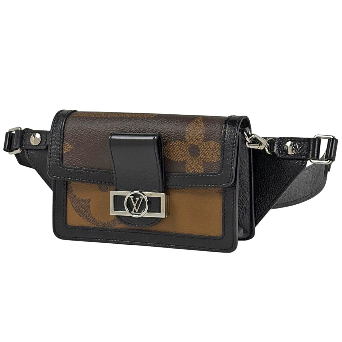 ルイ・ヴィトン Louis Vuitton バムバック ドーフィーヌ ウエストバッグ ボディバッグ モノグラムリバース ブラウン ノワール(ブラック) M67696 レディース 【中古】 msp29|バイセル 店