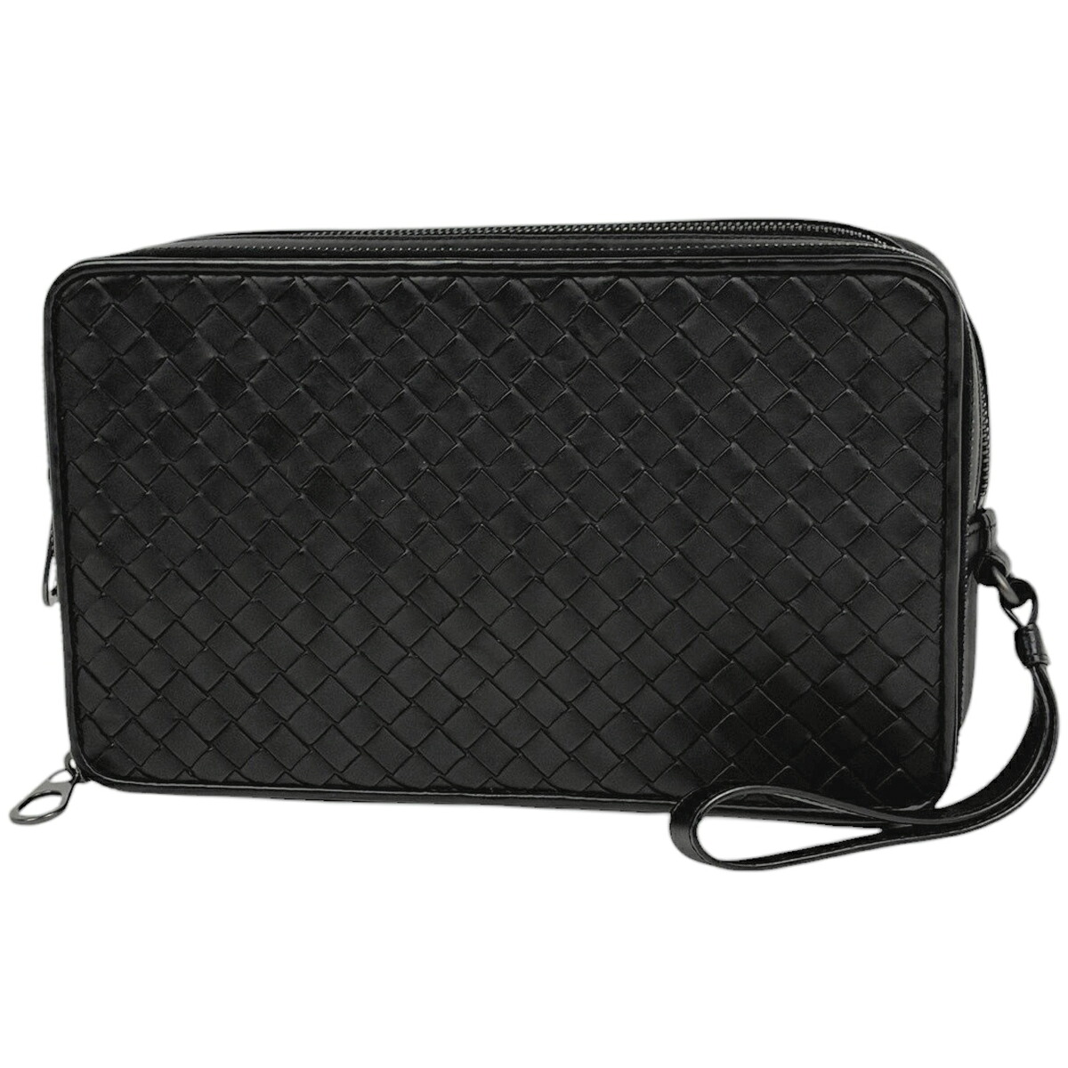 ボッテガヴェネタ BOTTEGAVENETA イントレチャート マルチ容れもの 二番め御徒面子 なめし革 黒いこと メンズ 【中古】